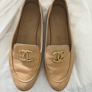 Chanel flats nude color slightly used size 42